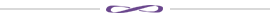 Infinity sign in purple with lines to separate sections